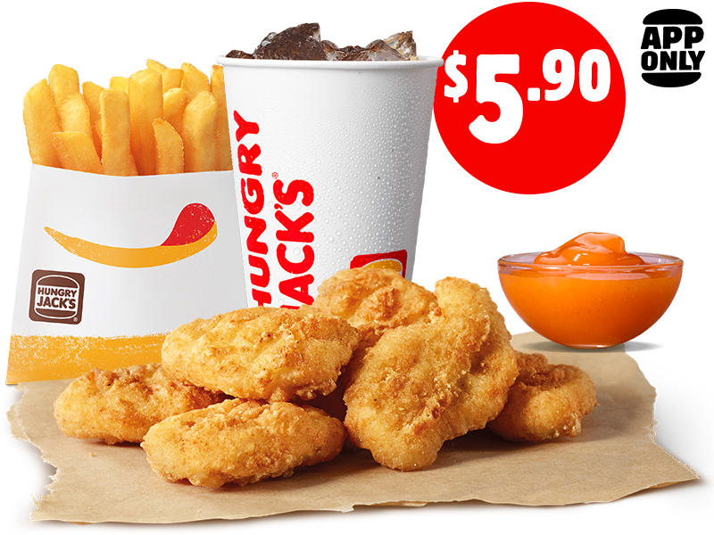 $5.90 6 Nuggets Small Meal