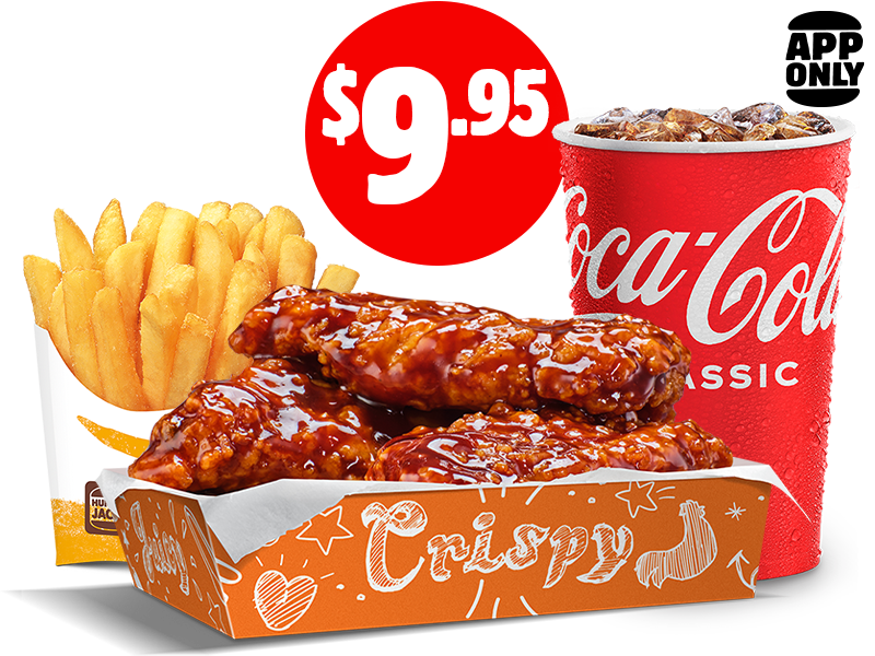 $9.95 3x Chicken Saucy Ribs Medium Meal